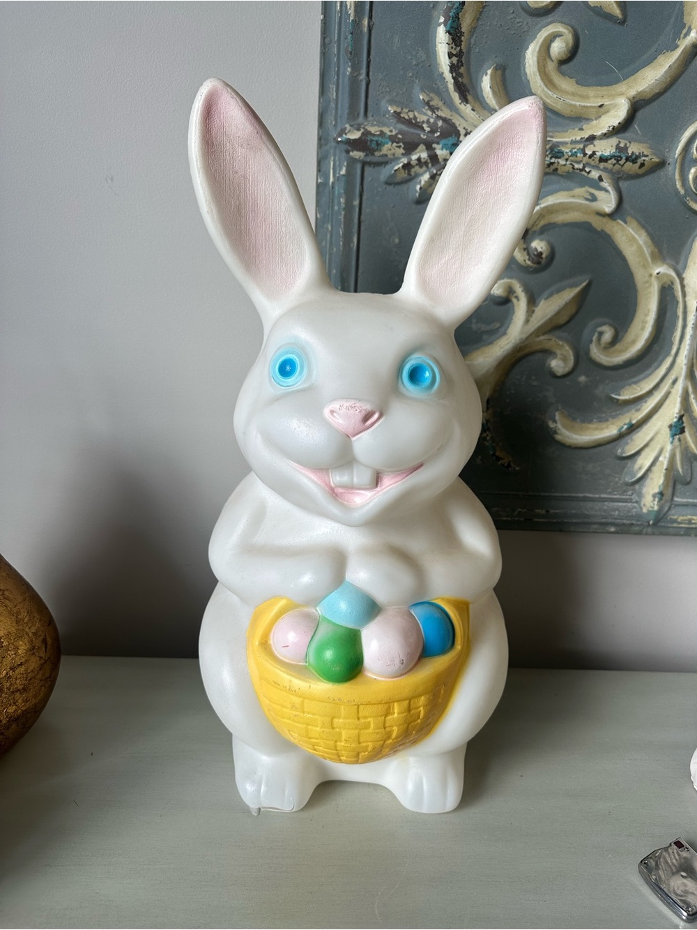 Vintage empire Easter bunny blow mold